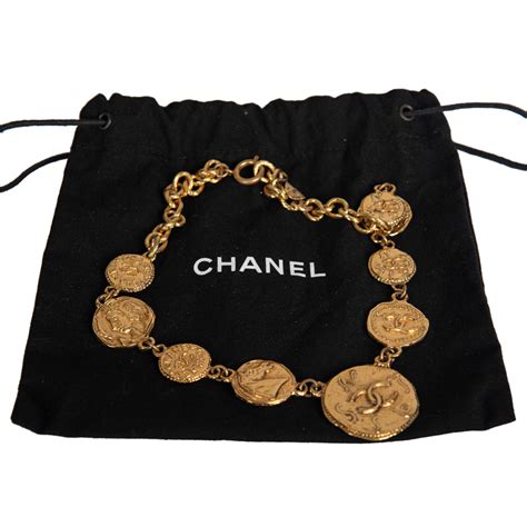 chanel gold coin necklace|Chanel necklace catalog.